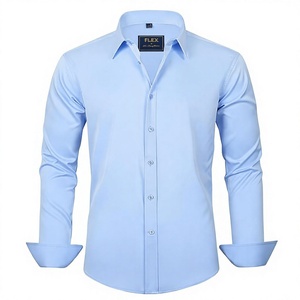 Wholesale Customization 100% Cotton Twill Fabric Breathable New Solid <b>Color</b> Formal Slim Fit Men's <b>Shirts</b> - Product Image 4