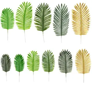 Wholesale Price Artificial Green Leaves Silk Artificial Palm Tree Leaf