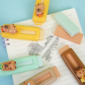 Gomme à effacer Soododo mignonne, papeterie de <span class=keywords><strong>dessin</strong></span> animé <span class=keywords><strong>Kawaii</strong></span> Capybara, gomme rétractable en caoutchouc pour la rentrée <span class=keywords><strong>scolaire</strong></span> - Product Image 3