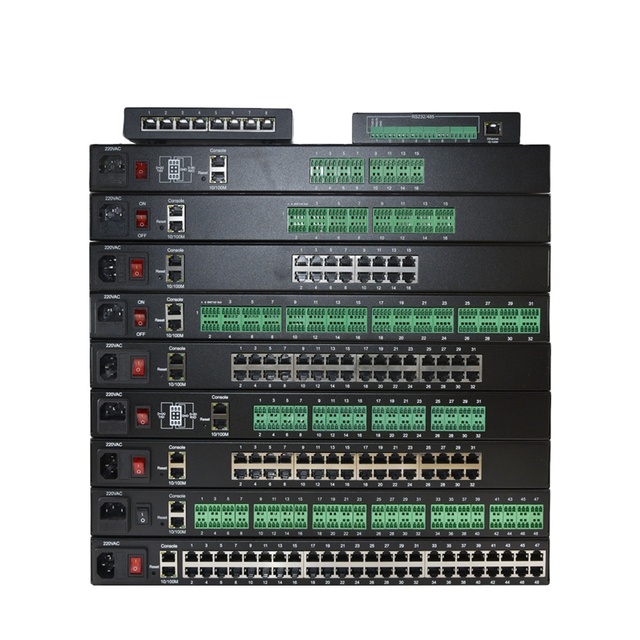 Serial Server Converters 8/16/32/48 Ports RJ45 RS232 RS485 RS485 RS422 Serial Device Server