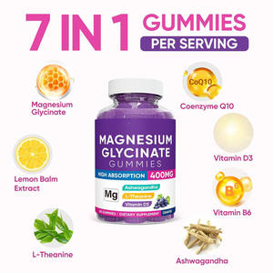 El suplemento <span class=keywords><strong>de</strong></span> <span class=keywords><strong>Ashwagandha</strong></span> vegano OEM y ODM protege la salud cardiovascular, gominolas <span class=keywords><strong>de</strong></span> glicinato <span class=keywords><strong>de</strong></span> magnesio - Product Image 3