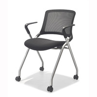 Chaise de bureau pour étudiant avec tablette d'écriture, design ergonomique, minimaliste moderne, pivotante, à roulettes, pliable, en acier