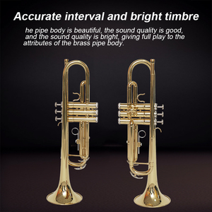 Trompette professionnelle de petite taille en or B-Tone, instrument de haute qualité - Product Image 4
