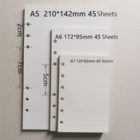 Vente en gros A5 A6 A7 M5 planificateur créatif configurable multifonctionnel à feuilles mobiles journal laitier cahier papier de remplissage intérieur