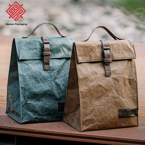 Baoren Durable Eco-Friendly Thermal Waterproof Tyvek Lining Insulated <b>Cooler</b> Bag Zipper Closure Letter Pattern for Food Storage - Product Image 3