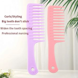 Échantillon Gratuit Peigne Démêlant de Salon de Coiffure Personnalisé avec LOGO, Résistant à la Chaleur, Grand Peigne en Plastique à Dents Larges pour la Douche - Product Image 4