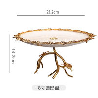 Grand présentoir en céramique pour gâteaux de mariage, desserts, décoration de salon, paniers à fruits faits à la main, plateaux de rangement