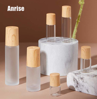 Cylindre 6ml Attar bouteille de parfum rouleau givré 10ml en bois/clair/argent bouchon verre parfum 6ml rouleau sur bouteille avec emballage