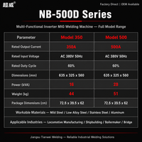 Machine à souder multifonctionnelle CHAOWEI NB-500D, MIG MAG MMA CO2, 500A, 380V, soudeuse industrielle