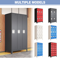 Casiers métalliques de qualité commerciale avec serrure électronique et serrure à clé - Ensemble de casiers de rangement pour salle de sport, vestiaire, compartiments pour colis et bagages