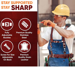 Sacoche de ceinture personnalisée en tissu Oxford pour outils, grande capacité, pochette à clous pour électricien, sac banane multi-emplacements pour outils à main de <span class=keywords><strong>couvreur</strong></span> - Product Image 6