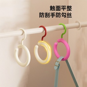 Clothing Organizer Round Hook 360 Degree Rotation Punch Free Wall Storage For Towels Bags <b>Wardrobe</b> Display <b>Rack</b> - Product Image 4