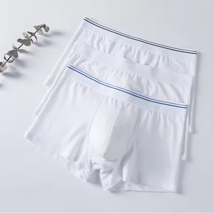 Nuevas Ventas de Ropa Interior Masculina Blanca, Calzoncillos Boxer de Algodón Cómodos para Otoño e Invierno, Talla Grande, Calzoncillos Cortos de Cuatro Puntas - Product Image 2
