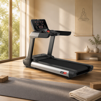 Tapis roulant électrique intelligent 6000S pliable, amortissant, avec programmes d'exercice réglables pour les salles de sport, usage commercial en intérieur