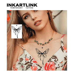 <span class=keywords><strong>Tatuaje</strong></span> Temporal Personalizado con Diseño de Lazo y Mariposa, Resistente al Agua, de Larga Duración (15 Días), Arte Corporal Semipermanente para Brazo y <span class=keywords><strong>Hombro</strong></span>, para Mujeres - Product Image 2
