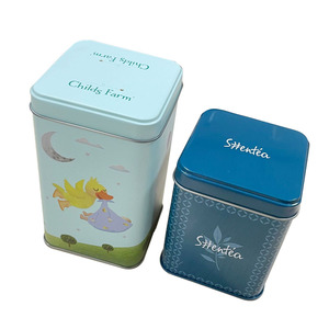 Bao Bì Trà Thực Phẩm Sang Trọng Hộp Thiếc Kim Loại/Hộp Đựng Trà Vuông Đen/Hộp Đựng Trà Vàng - Product Image 6