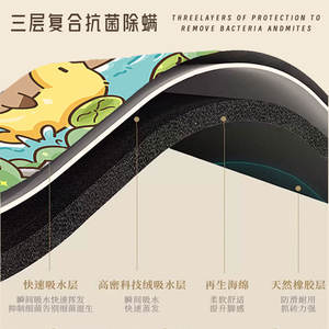 Alfombra de baño con dibujos de Kapibala, alfombra absorbente antideslizante para puerta del baño, primavera 2024, forma de alienígena de fibra de poliéster - Product Image 5