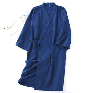 Ropa de Dormir de Algodón Cómoda al por Mayor para <span class=keywords><strong>Hombre</strong></span>, <span class=keywords><strong>Bata</strong></span> Kimono Suave, <span class=keywords><strong>Bata</strong></span> Estilo Kimono Japonés para <span class=keywords><strong>Hombre</strong></span> - Product Image 2