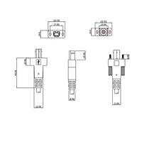 Câble USB 2.0 A mâle vers B mâle à verrouillage par vis avec blindage tressé et gaine en PVC pour utilisation avec caméra industrielle
