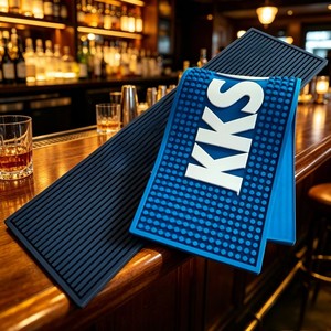 Solutions de Branding pour Distilleries et Brasseries – Tapis de Bar en PVC Bleu, Jaune, Noir, Rouge pour Vin, Bière, Cocktails avec Logo Personnalisé - Product Image 4