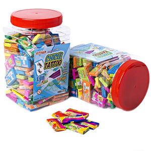 Venta al por Mayor de Chicles de Goma de Mascar de 40 mm con Pegatinas de Tatuajes en Frascos, Dulces con Sabor a Frutas - Product Image 1