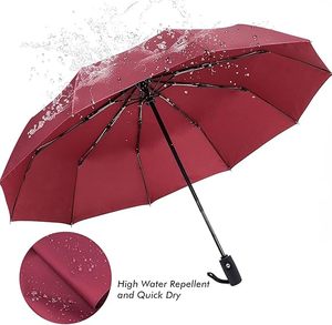 <span class=keywords><strong>Parapluie</strong></span> résistant coupe-vent double couche entièrement automatique pluie hommes femmes 10K Parasol fort voyage pliable mâle grands parapluies - Product Image 3
