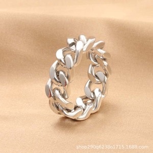 Men's <b>Titanium</b> Steel <b>Chain</b> Ring Silver Color Daily Wear Jewelry Fashion Body <b>Chain</b> - Product Image 5