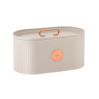 Boîte à pain en métal hermétique personnalisée avec couvercle, forme cylindrique, design luxueux, grande capacité pour le rangement en cuisine