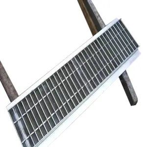 Chinese Galvanized Steel Lattice Grating Stair Tread Prices Designer Steel Bridge Grate Ramp Floor Canal Cover