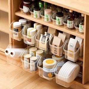 <b>Clear</b> PP Injection Kitchen Pantry <b>Storage</b> <b>Container</b> Box Rectangle Snack and Beverage Organizer with Handle - Product Image 5