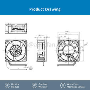 For 8214J/2H4 Ball Bearing Axial Cooling <b>Fan</b> 24VDC 39.6W 1.65A 14000RPM 80*80*38mm 220m3/h <b>Power</b> Module - Product Image 4