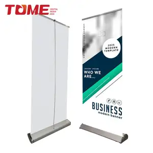 Roll Up Stand Banner Printed Display Exhibition Show Standard Roll Up With Plastic Feet