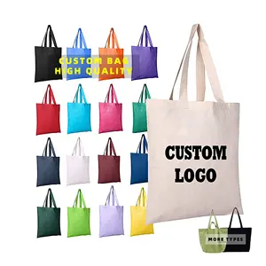 Extra Large Cotton Canvas Tote Bag Customizable Logo and Design Handled Style for Gift Use Digital Printing