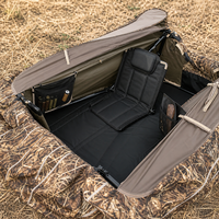 Tente de chasse pliable et imperméable en polyester avec cadre camouflage pour l'observation des oies