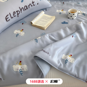 Lyocell Tencel Summer <b>Quilt</b> Printed Breathable Home Use 2.5-3 Jin Woven Ice Silk Machine Washable - Product Image 3