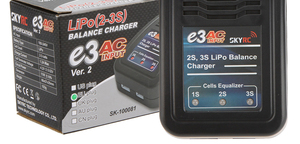 SKYRC SK-100081 E3 Lipo <b>Battery</b> Balance Charger AC Input 1S 2S 3S 3.7V 7.4V 11.1V RC Charging Power <b>Cable</b> US EU Plug Private - Product Image 2