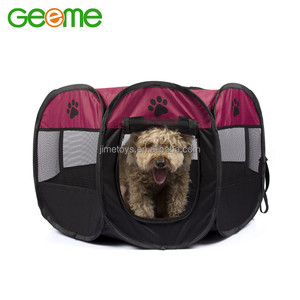 JT7001 Size-M 8 Panels Portable <strong>Folding</strong> <strong>Fabric</strong> Pet <strong>Dog</strong> <strong>Playpen</strong> Tent with Carry Bag - Product Image 3