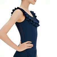 Maillot de Danza para Mujeres y Niñas |   Maillot de Ballet de Terciopelo para Danza, para Actuaciones y Clases |   Diseño Elegante de Corte Alto