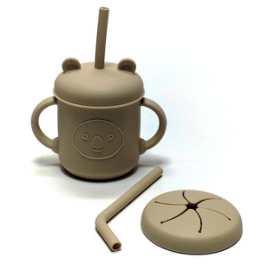 Ensemble de tasses à bec anti-chute en silicone pour enfants, résistantes aux hautes températures, pour l'apprentissage de la boisson, tasse à eau pour bébé - Product Image 6