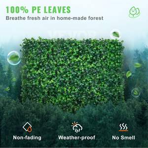 DB Wholesale 12PCS 10x10 Inch Plastic Artificial Boxwood Panels <b>Outdoor</b> Privacy Hedge Backdrop Wall <b>Mat</b> - Product Image 3
