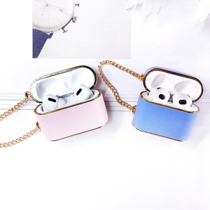 Para <span class=keywords><strong>Airpods</strong></span> 4 Pro 2, funda protectora de lujo para auriculares, cadena de moda, diseño de cubo, tipo de negocios, Funda de cuero PU para auriculares - Product Image 5