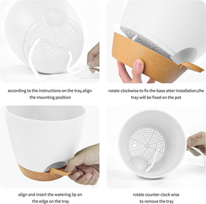 <span class=keywords><strong>Pot</strong></span> de fleur en résine plante verte balcon extérieur <span class=keywords><strong>pot</strong></span> en plastique fournitures de jardin décorations mini jardinière - Product Image 6