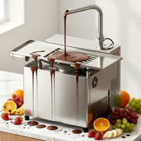 LST Noël 5L Promotion Distributeur de Chocolat Chaud de Table Professionnel, Machine à Faire Fondre et à Tempérer le Chocolat