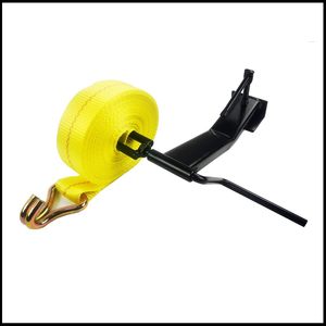 Sangles d'arrimage <span class=keywords><strong>à</strong></span> <span class=keywords><strong>cliquet</strong></span> en polyester, enroulables, 4 pouces de large, pour remorques <span class=keywords><strong>à</strong></span> plateau et camions - Product Image 2