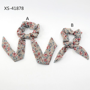 Phụ Nữ Cô Gái Tóc <span class=keywords><strong>Bow</strong></span> Ties Ribbon Mềm Sáng Bóng Vết Bẩn Scrunchies - Product Image 5