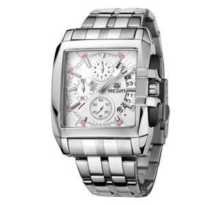 Reloj de Cuarzo MEGIR 2018, Cronógrafo para Hombre, Reloj de Pulsera Cuadrado de Lujo para Hombre - Product Image 4