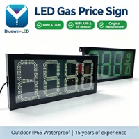 Pantalla LED de 7 Segmentos para Precios, Tablero de Precios de 4 Dígitos 8.888, Tablero de Visualización de Precios de Combustible para Gasolinera