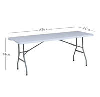 Les tables pliantes blanches et les chaises de fête portables de l'usine pour le mobilier d'extérieur sont en plastique durable