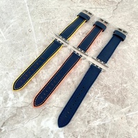Nouveau bracelet de montre de sport pour homme à double couche avec blocs de couleur en silicone, disponible en plusieurs couleurs