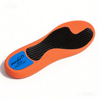 Semelles sportives en fibre de carbone OEM, confortables, absorbant les chocs, haute performance, évacuation de l'humidité, respirantes, durables, orange